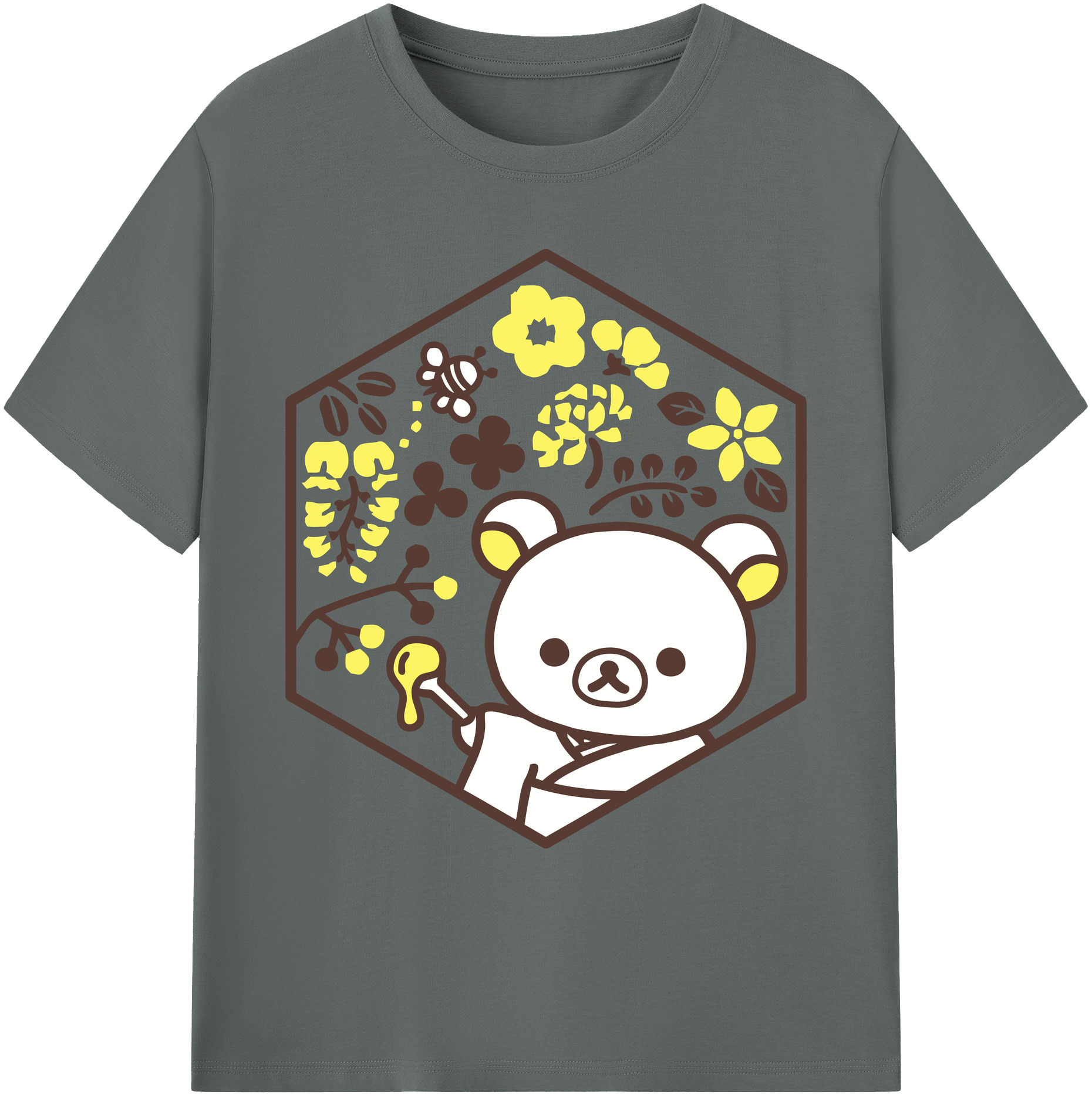（画像用） リラックマ リラックマ キイロイトリ Rilakkuma Korilakkuma Kiiroitori 綿100％ メンズ半袖Tシャツ｜肌触りやわらか＆通気性